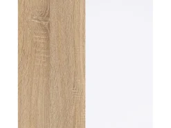 Vitrina Lira Blanco Artik (Blanco Mate) - Roble Canadian