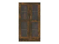 Vitrina madera contrachapada roble ahumado 82,5x30,5x150 cm