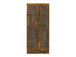 Vitrina madera contrachapada roble ahumado 82,5x30,5x185,5 cm