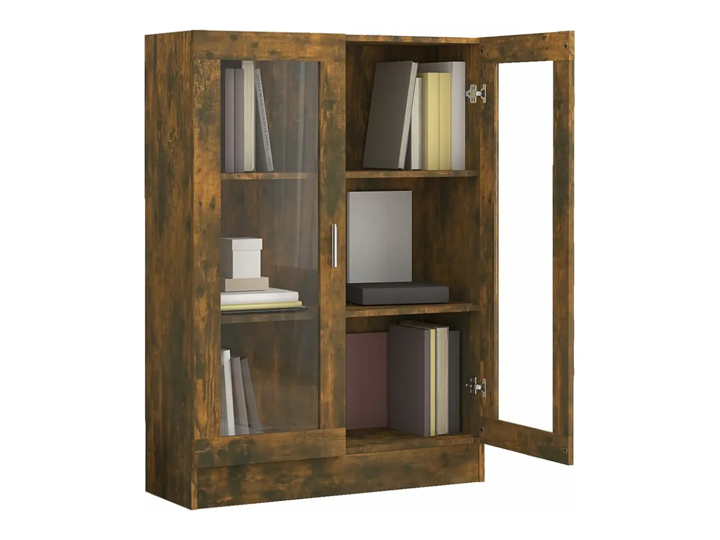 Vitrina madera contrachapada roble ahumado 82,5x30,5x115 cm