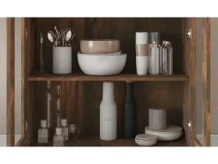 Vitrina madera contrachapada roble ahumado 82,5x30,5x150 cm