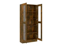 Vitrina madera contrachapada roble ahumado 82,5x30,5x185 cm