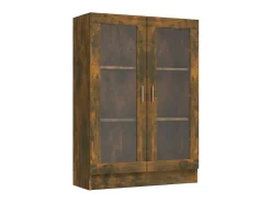 Vitrina madera contrachapada roble ahumado 82,5x30,5x115 cm ES709376