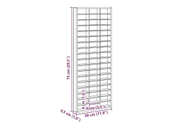 Vitrina Marrón 30 x 4,5 x 75 cm Madera de Ingeniería
