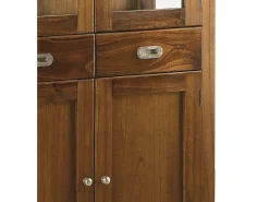 Vitrina Mindy madera maciza 4 puertas 2 cajones Sotchy 85 cm
