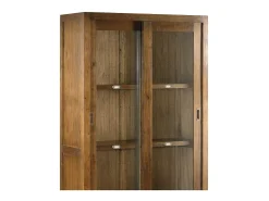 Vitrina Mindy madera maciza 2 puertas 4 cajones Orka 100 cm