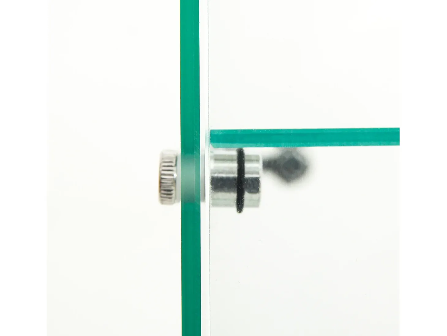 Vitrina moderna de cristal con 2 estantes de cristal, 1 puerta, iluminación LED y cerradura, 86 x 40,4 x 36,5 cm, color blanco