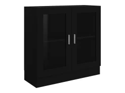Vitrina negra 82,5x30,5x80 cm Madera de ingeniería