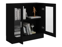 Vitrina negra 82,5x30,5x80 cm Madera de ingeniería