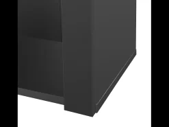 Vitrina negro - Vitrina con luces LED y 3 estantes de cristal - para salón y dormitorio