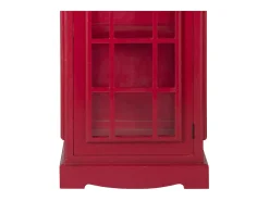 Vitrina para cabina telefónica London de madera roja 60x185 cm