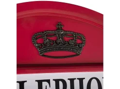 Vitrina para cabina telefónica London de madera roja 60x185 cm