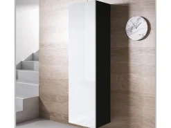 Vitrina para Salón comedor en Negro y Blanco 40x29x165cm Luke V4
