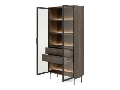 Vitrina, roble Dunin, 91,5 x 194,6 x 39,3 cm