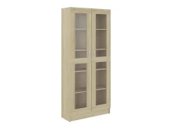 Vitrina roble Sonoma 82,5x30,5x185,5 cm Madera de ingeniería