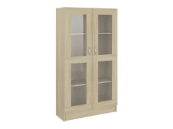 Vitrina roble Sonoma 82,5x30,5x150 cm Madera de ingeniería