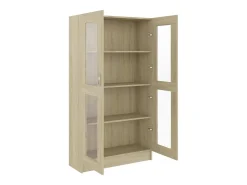 Vitrina roble Sonoma 82,5x30,5x150 cm Madera de ingeniería