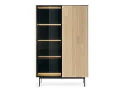 Vitrina, roble vicenza, 107 x 163 x 39 cm
