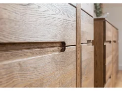 Vitrina rústica de madera de roble Manky 82 cm