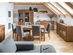 Vitrina rústica de madera de roble Manky 90 cm