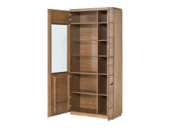 Vitrina rústica de madera de roble Manky 90 cm