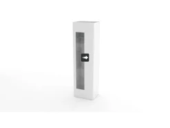 Vitrina salón blanco lacado brillante con 4 estantes de cristal Daiquiri