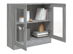 Vitrina Sonoma Gris 82,5x30,5x80 cm Madera de Ingeniería
