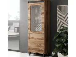 Vitrina Stik wotan de aspecto roble y gris antracita