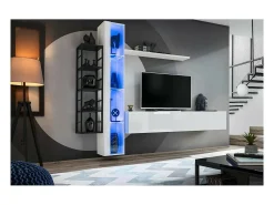 Vitrina suspendida – Blanco – Colección SWITCH – Puerta de vidrio y LED incluidos – Modelo grande