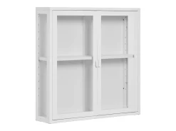 Vitrina Suspendida Brisbane, Blanco, 18x80x80 cm, Kendra Home