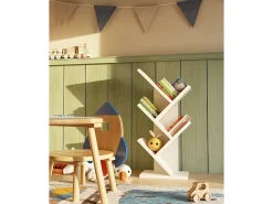 VIVIE – 4 estantes inclinados – 61x15.5x26.5 cm – Almacenamiento para libros