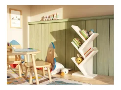 VIVIE – 4 estantes inclinados – 61x15.5x26.5 cm – Almacenamiento para libros