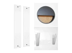 Vladon Perchero de pared 120, Perchero compuesto por 2 Paneles, Hormigón oxidado (cada uno: 28 x 120 x 2 cm)