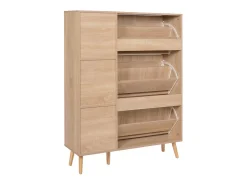 Volquete de ratán para zapatos MCW-M37, aspecto roble