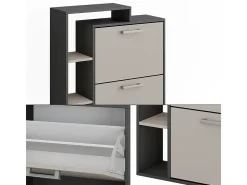 Volquete zapatero antracita/gris 80x24.2x90 orlando
