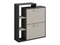 Volquete zapatero antracita/gris 80x24.2x90 orlando