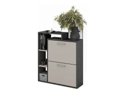 Volquete zapatero antracita/gris 80x24.2x90 orlando
