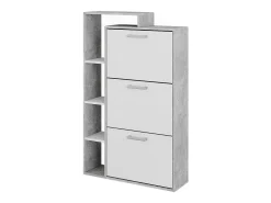 Volquete zapatero blanco/hormigón 80x24.2x128.3 orlando