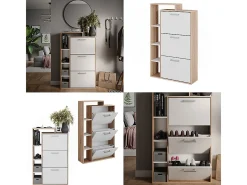 Volquete zapatero blanco/sonoma 80x24.2x128.3 orlando