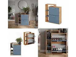 Volquete zapatero goldkraft roble/azul 80x24.2x90 orlando