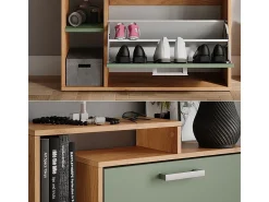 Volquete zapatero goldkraft roble/verde 80x24.2x90 orlando