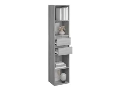 Växjö Estantería de madera de ingeniería gris Sonoma 36x30x171 cm