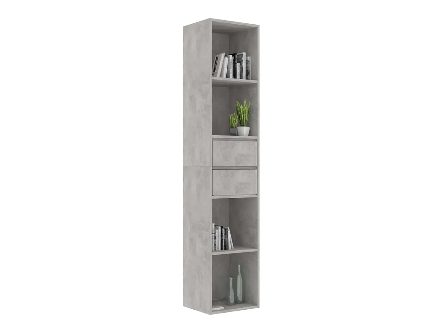 Växjö Estantería madera contrachapada gris hormigón 36x30x171 cm