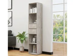 Växjö Estantería madera contrachapada gris hormigón 36x30x171 cm