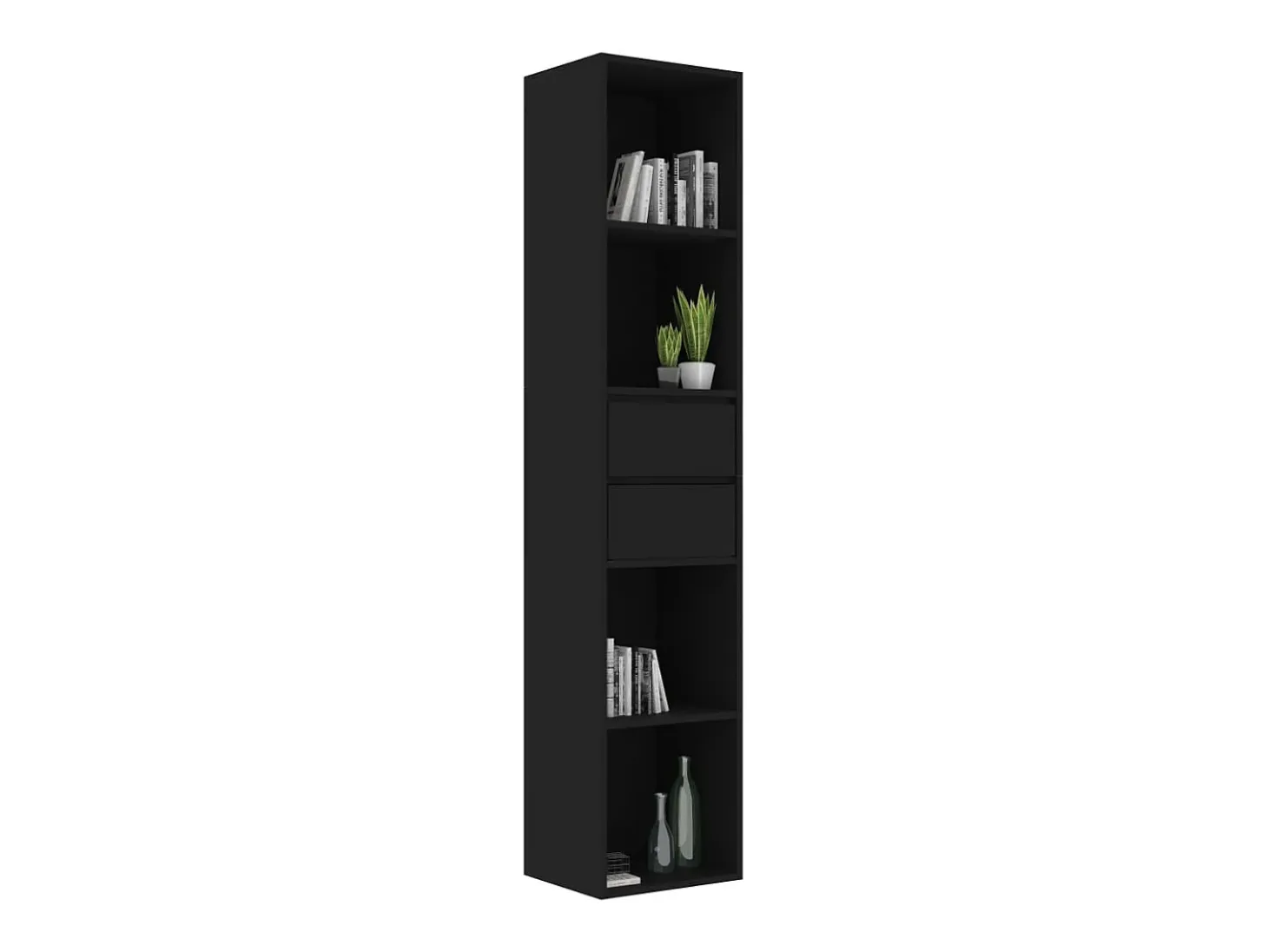 Växjö Estantería madera contrachapada negro 36x30x171 cm