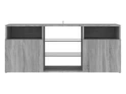 Webster City Mueble de TV con luces LED gris Sonoma 120x30x50 cm