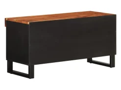Wyder Mueble de TV madera maciza de acacia 85x33x43,5 cm