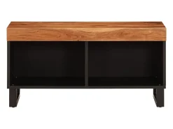 Wyder Mueble de TV madera maciza de acacia 85x33x43,5 cm