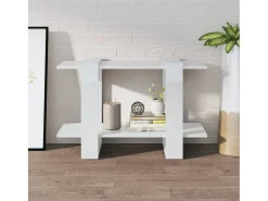 Wylorn Estantería/divisor de espacios blanco brillante 80x30x51 cm