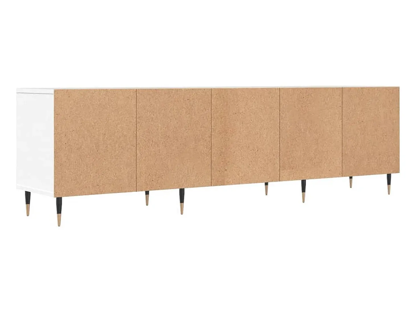Wyren Mueble de TV madera contrachapada blanco 150x30x44,5 cm